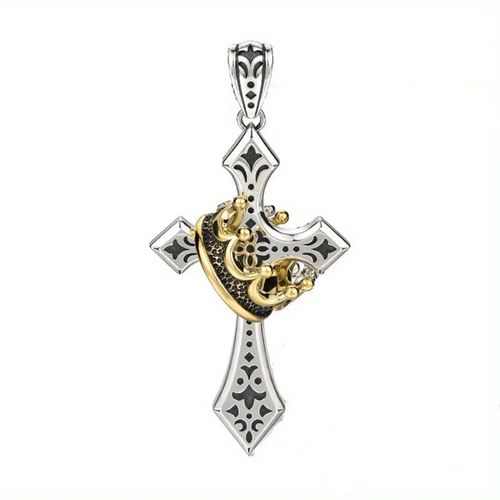 Kingdom Cross & Crown Pendant – A Symbol of Faith, Protection & God's Kingdom, Handcrafted for Believers Who Wear Their Faith with Pride 🙏🔥✨