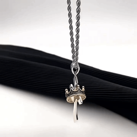 Kingdom Cross & Crown Pendant – A Symbol of Faith, Protection & God's Kingdom, Handcrafted for Believers Who Wear Their Faith with Pride 🙏🔥✨