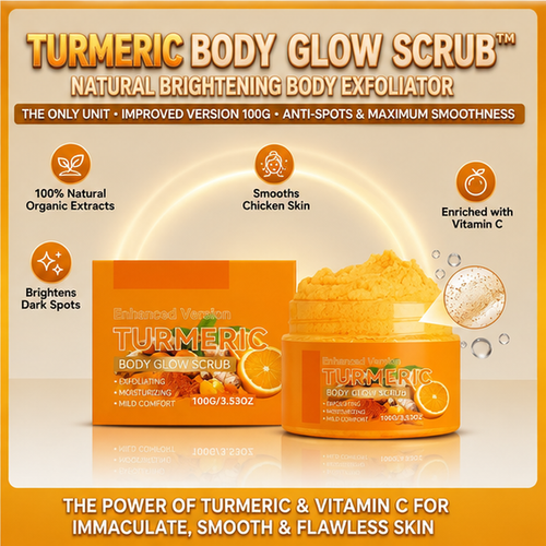 🔥 Turmeric Body Glow Scrub – Remove Dead Skin & Reveal Your Natural Glow