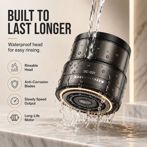 LJTCP⚡ Smart 2 in 1 Head and Beard Groomer – 30 Blade Precision Shaver with 9800 RPM Motor