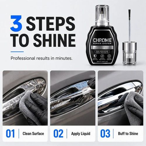LJTCP✨ Chrome Repair Pen for Cars – Restore Shine and Refresh Faded Chrome Surfaces