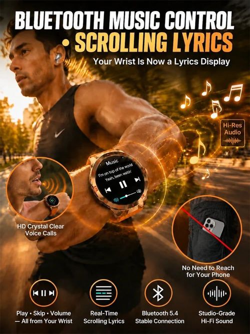 LJTCP⌚ Premium Sports Smart Watch Health Activity Monitoring Bluetooth Call OLED Display