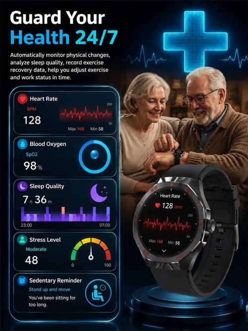 LJTCP⌚ Premium Sports Smart Watch Health Activity Monitoring Bluetooth Call OLED Display