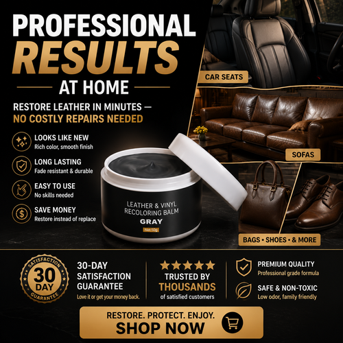 LJTCP✨ Leather and Vinyl Recoloring Balm Restore Faded Seats Sofas Shoes Bags and Furniture