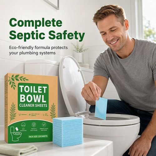 LJTCP🚽 Quick Dissolving Toilet Cleaning Sheets 120Pcs Count Easy Daily Toilet Bowl Cleaner