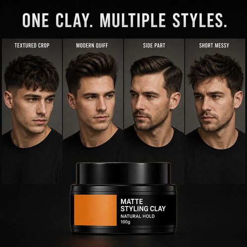 LJTCP💇‍♂️ Mens Matte Hair Styling Clay Strong Hold Natural Volume Lightweight Hair Clay
