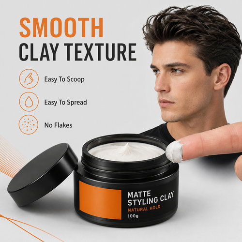 LJTCP💇‍♂️ Mens Matte Hair Styling Clay Strong Hold Natural Volume Lightweight Hair Clay