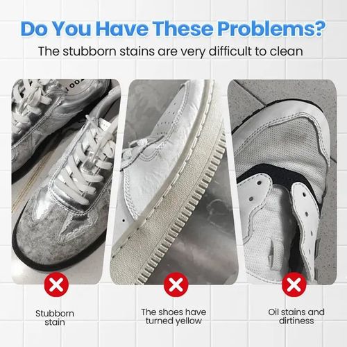 LJTCP👟 White Shoe Cleaning Cream Waterless Stain Remover with Sponge for Fast Everyday Shoe Care 160g