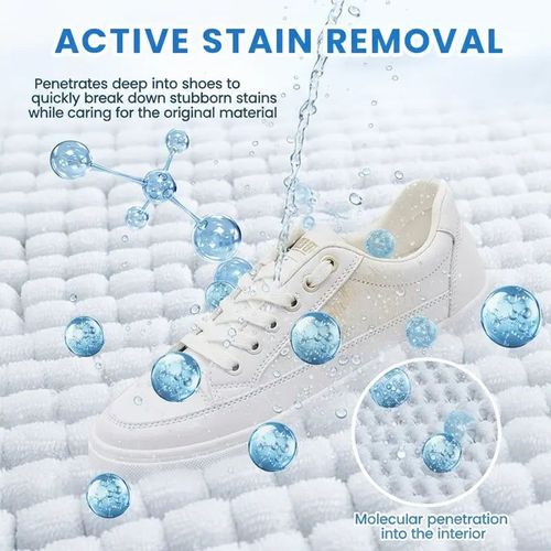 LJTCP👟 White Shoe Cleaning Cream Waterless Stain Remover with Sponge for Fast Everyday Shoe Care 160g