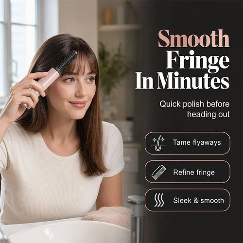 LJTCP✨ Portable Cordless Bang Styling Comb for Quick Hair Touch Ups and On The Go Styling