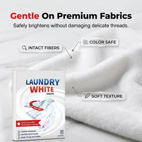 py ce👕 Deep Cleaning Whitening Sheets – Powerful Stain Remover for White Laundry