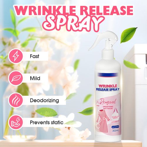 py👔 No Iron Wrinkle Release Spray Freshen Clothes and Reduce Creases in Minutes