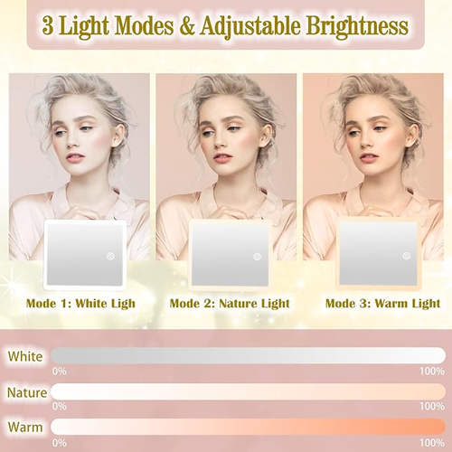 LED Mirror Makeup Bag