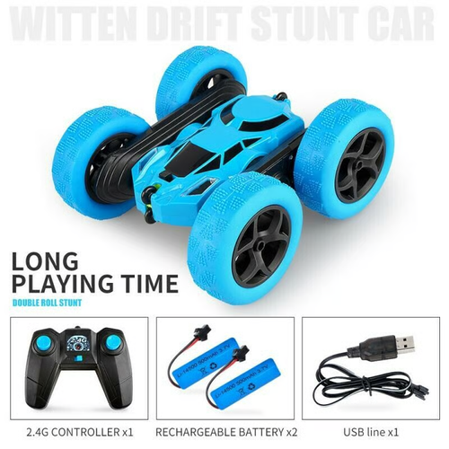 Remote control double-sided stunt car