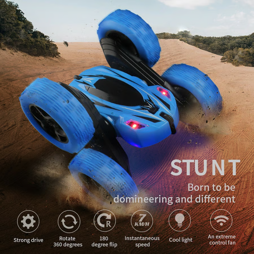 Remote control double-sided stunt car