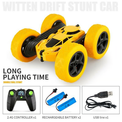 Remote control double-sided stunt car