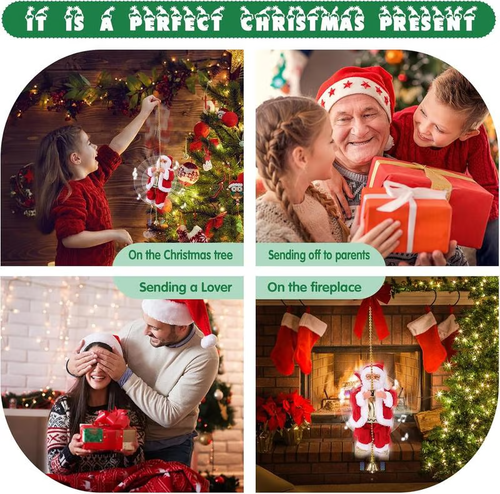 Electric Climbing Santa Claus Musical Toys