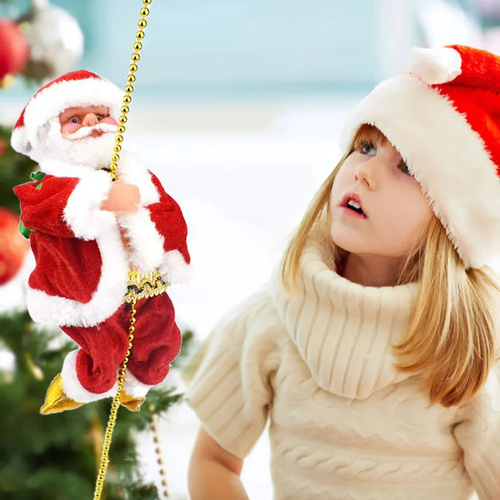 Electric Climbing Santa Claus Musical Toys