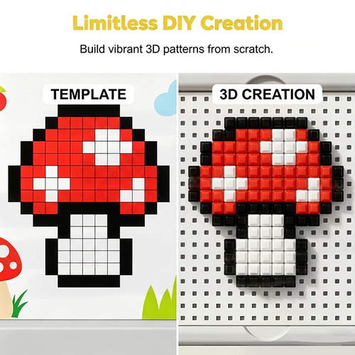 Creative 3D Mushroom Peg Puzzle
