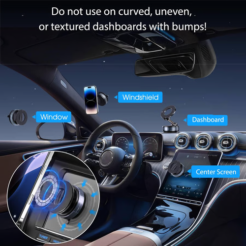 Vacuum Magnetic Suction Cup Phone Mount