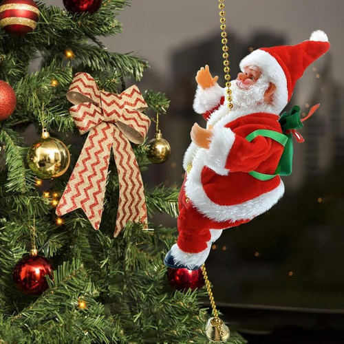 Electric Climbing Santa Claus Musical Toys