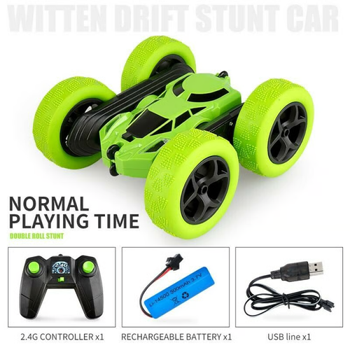 Remote control double-sided stunt car