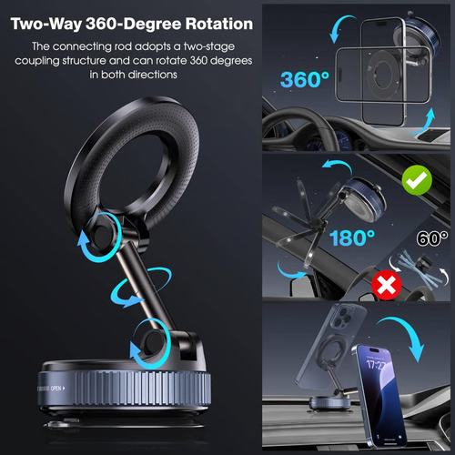 Vacuum Magnetic Suction Cup Phone Mount