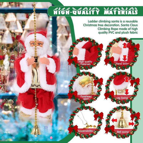 Electric Climbing Santa Claus Musical Toys