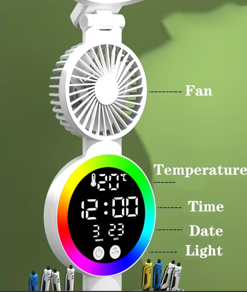 Desk lamp, rechargeable lamp, fan