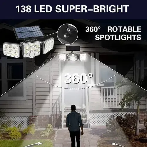 Triple Solar Wall Light With Holder☀️💡