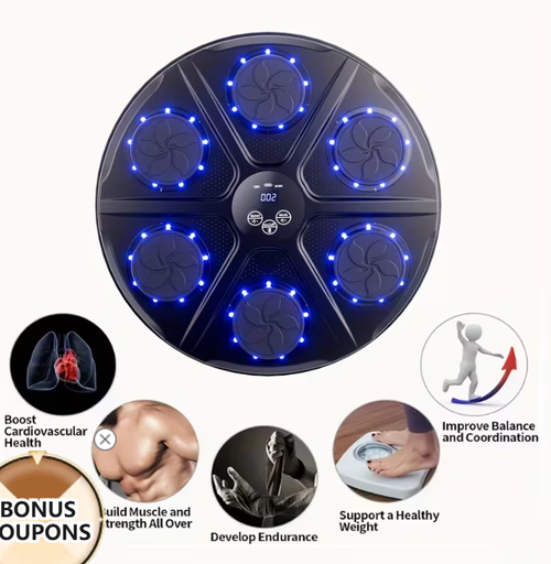 Six-position boxing target square color light Bluetooth music