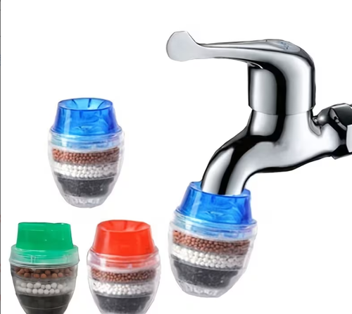 5-layer water filter with activated carbon for faucet splash prevention