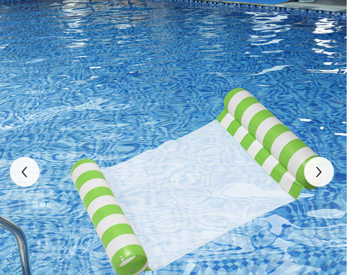 Striped PVC Inflatable Beach Chair - Portable & Foldable Pool Float Lounge for Adults, Durable Party & Pool Accessory