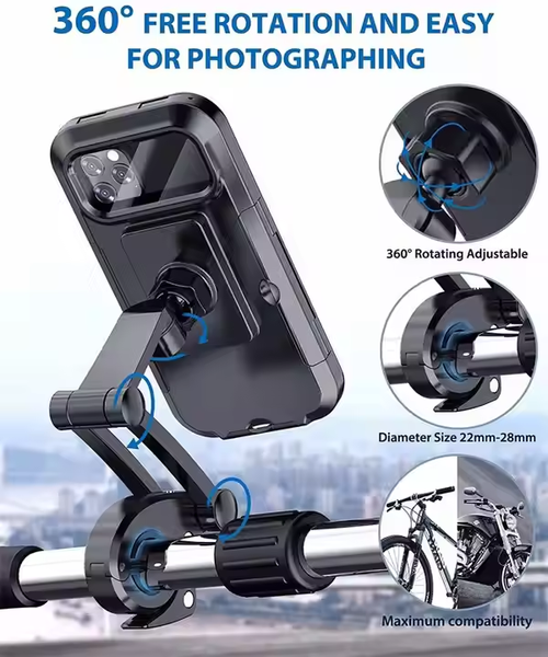 🔥Hot sale🔥Adjustable Universal Waterproof Bike Phone Holder 360° Rotation
