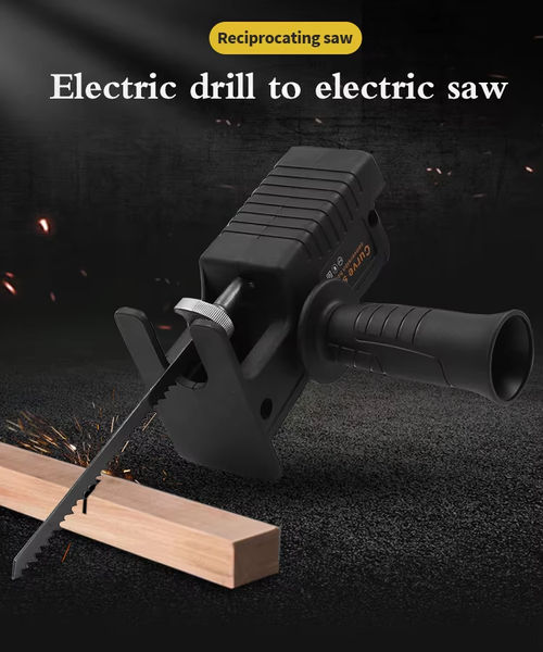 🔥Hot sale🔥Reciprocating Saw Adapter Electric Drill to Electric Saw Screwdriver Conversion Head for Wood Metal Cutting