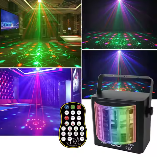 New Mini Butterfly Decorative Light Remote Control Easy Installation Laser Voice Control DJ Laser Light Show Suitable for Bar
