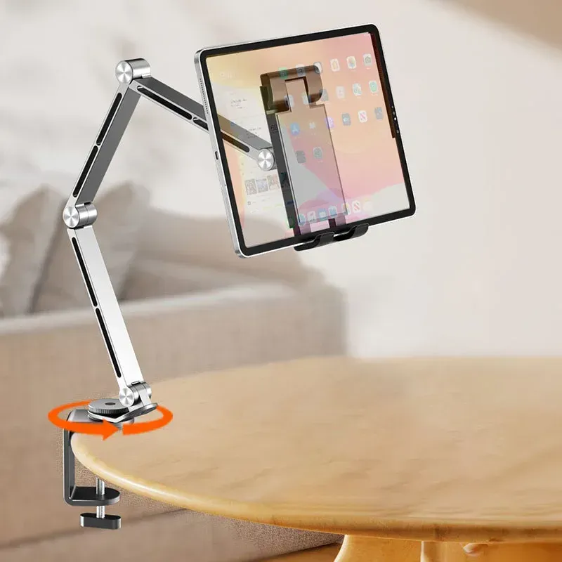 360-degree rotating adjustable and stable multifunctional aluminum alloy stand metal cantilever desktop mobile phone iPad stand