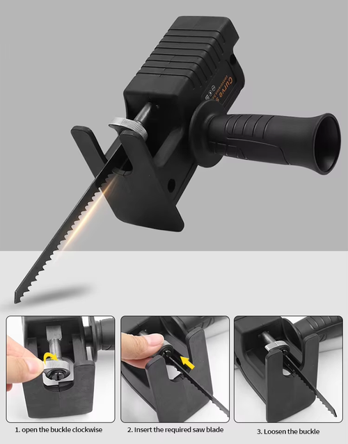 🔥Hot sale🔥Reciprocating Saw Adapter Electric Drill to Electric Saw Screwdriver Conversion Head for Wood Metal Cutting