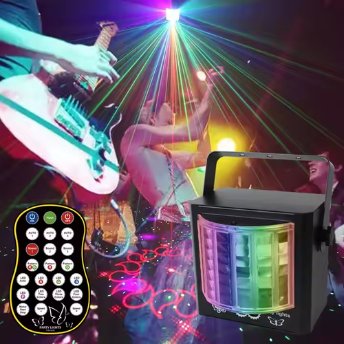 New Mini Butterfly Decorative Light Remote Control Easy Installation Laser Voice Control DJ Laser Light Show Suitable for Bar