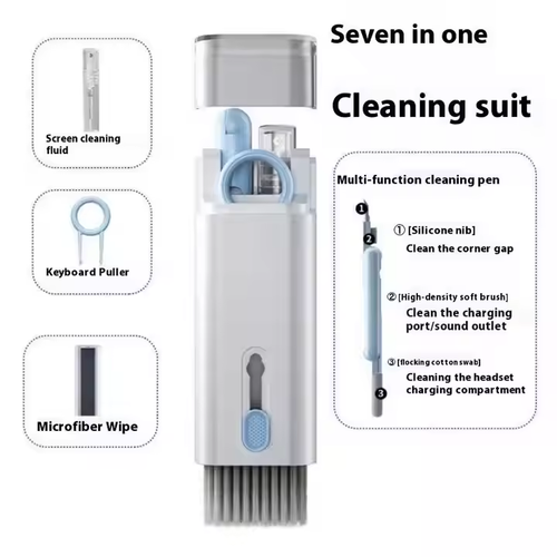 Keyboard Cleaning Kit 7-in-1 Laptops Cleaner with Keycap Multifunctional Keyboard Brush Cleaning Set for Phone