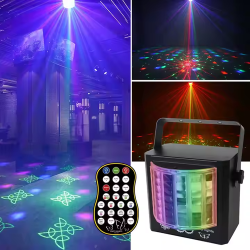 New Mini Butterfly Decorative Light Remote Control Easy Installation Laser Voice Control DJ Laser Light Show Suitable for Bar