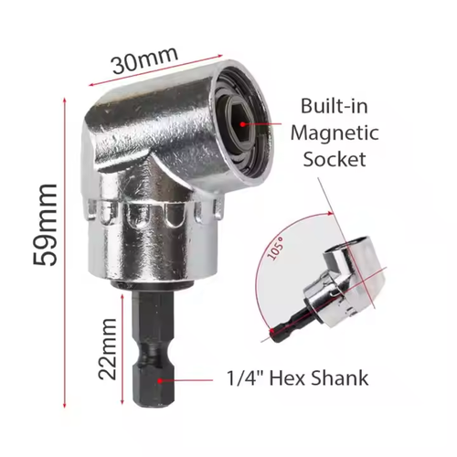 105 Degree Elbow Electric Cornerer Screwdriver Labor-Saving Batch Turning Curved Accessory Power Tool Accessory