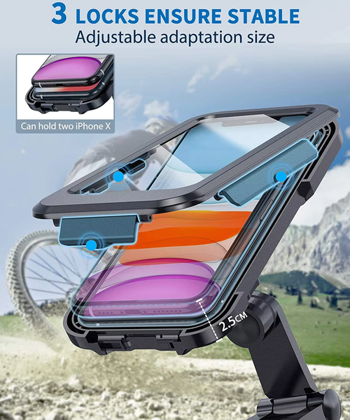 🔥Hot sale🔥Adjustable Universal Waterproof Bike Phone Holder 360° Rotation
