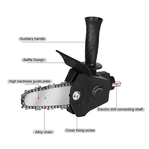 Portable Electric Drill Adapter Chainsaw Electric Drill to 6Inch Electric Chian Saw Wood Cutting Tool Electric Chain Saw