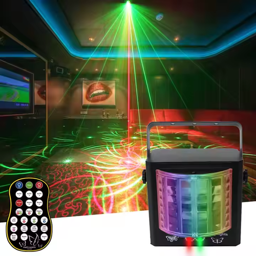 New Mini Butterfly Decorative Light Remote Control Easy Installation Laser Voice Control DJ Laser Light Show Suitable for Bar