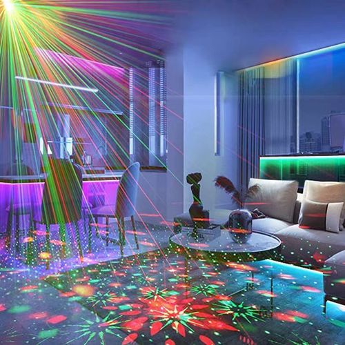 Mini luzes coloridas giratórias.Lâmpada de atmosfera