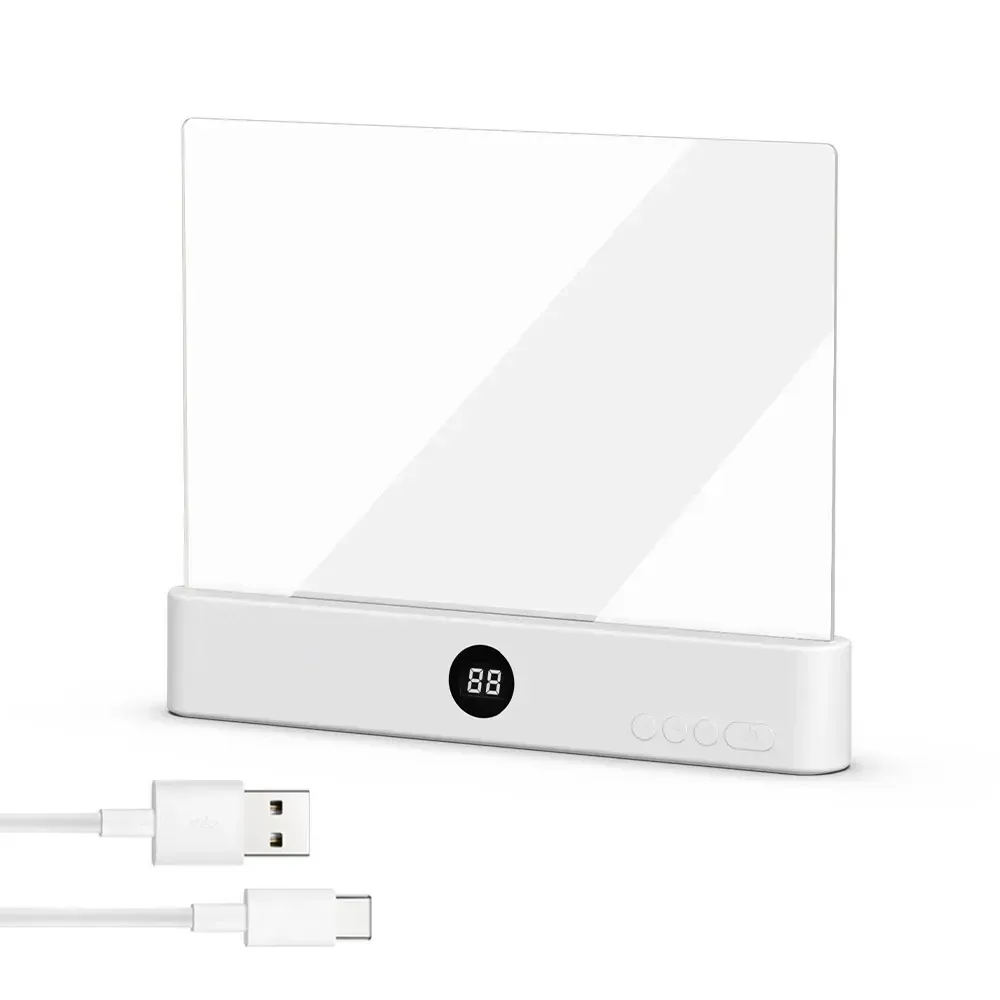 New LED Flat Panel Reading Light - Rechargeable USB Book Light & Portable Night Light for Dorm & Bedroom