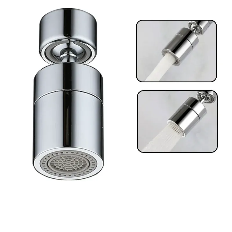 Kitchen Robotic Arm Swivel Faucet Extender  Splash-Proof Aerator with 1080° Universal Rotation Swing Arm