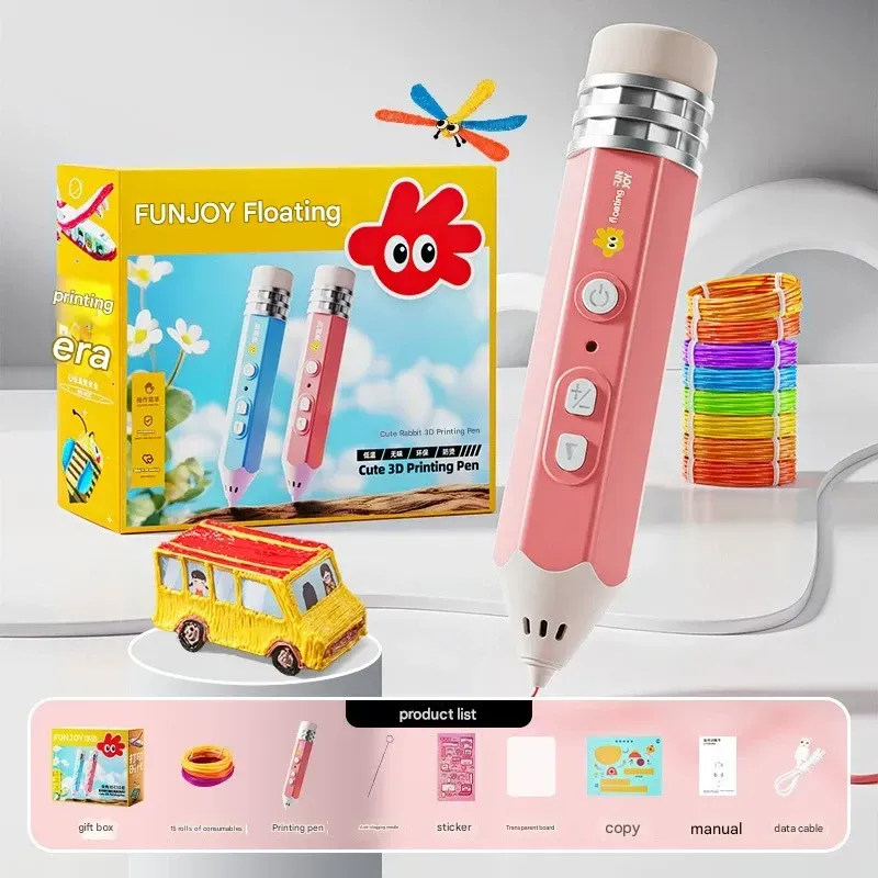 Kids 3D Printing Pen with Low-Temperature Technology & Premium Pencil Tip - Safe for Children, Ideal for 3D Drawing