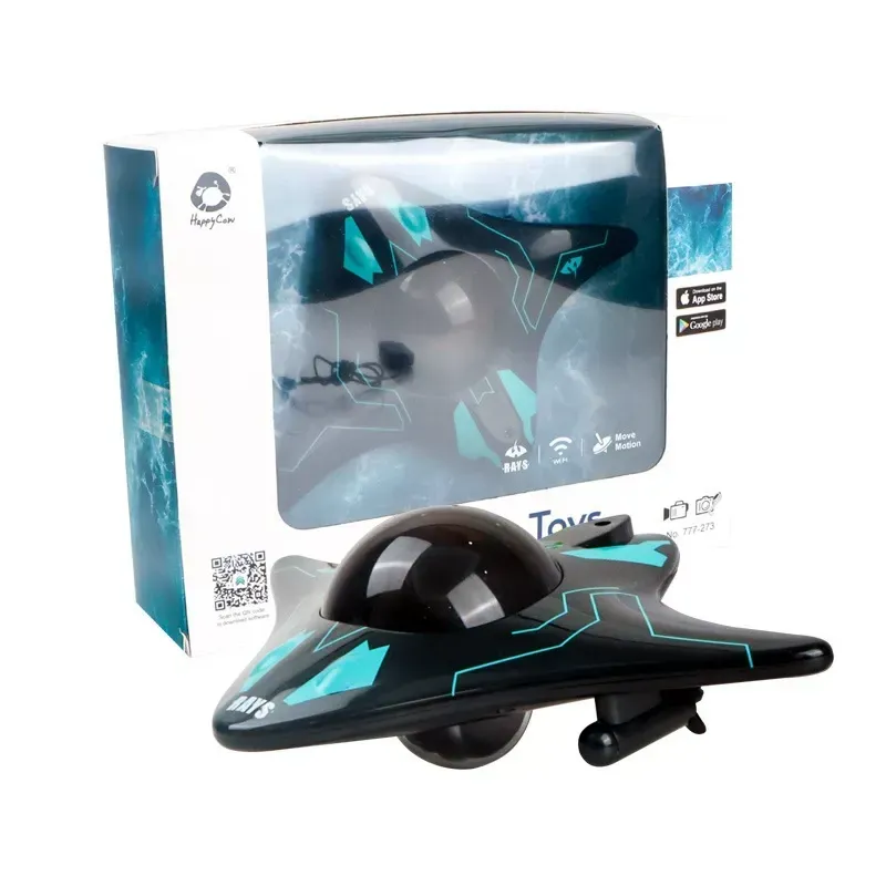 WiFi-controlled 6-channel mini remote control boat with real-time underwater video transmission